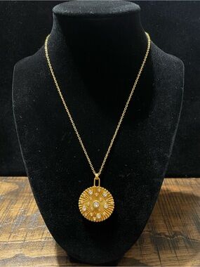 Touchstone by Swarovski Golden Coin Necklace